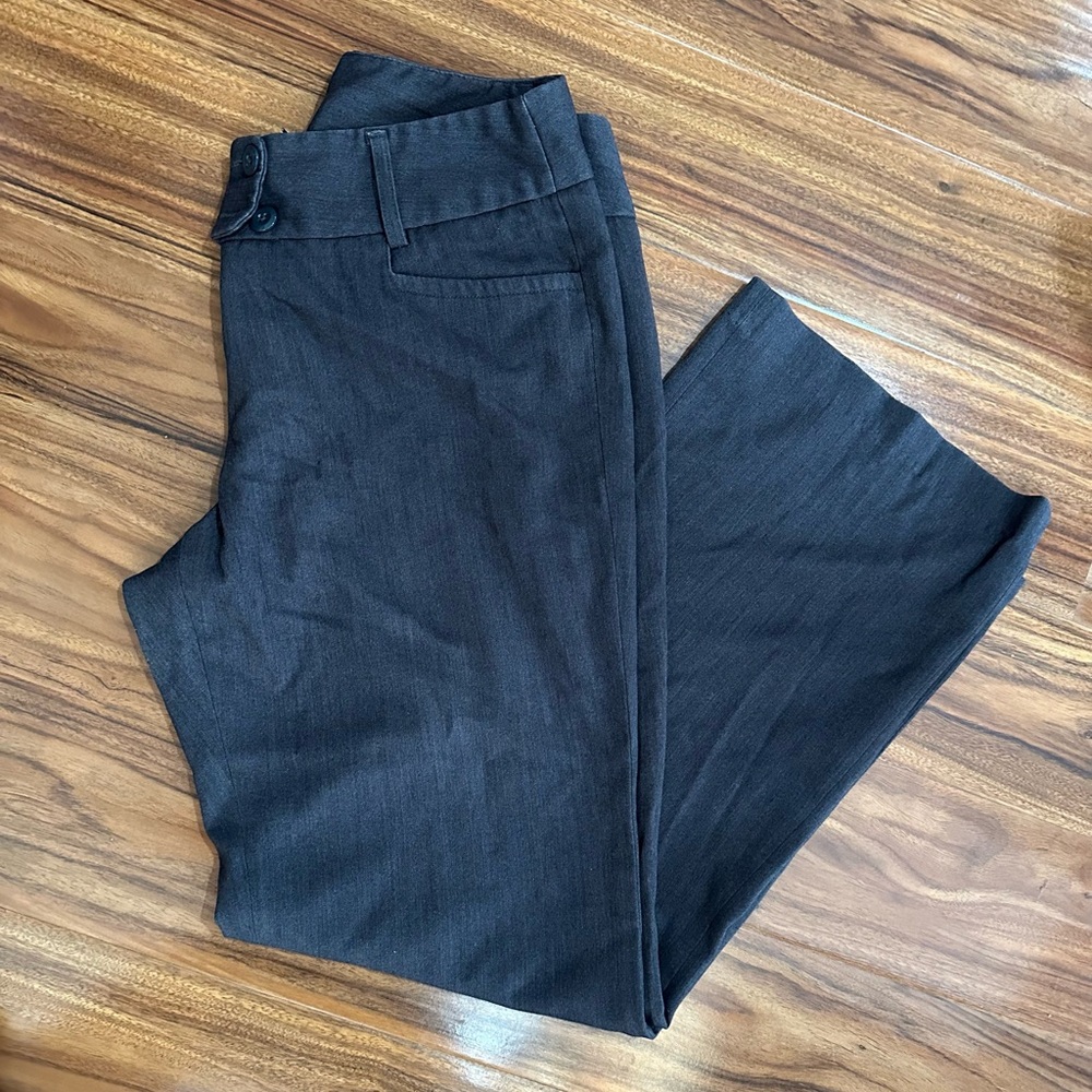 Rafaella Dark Brown Button-Front Dress Pants